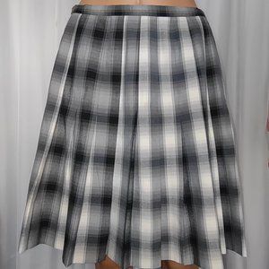 vintage 90's Crazy Horse by Liz Claiborne black and white plaid skirt size 12P